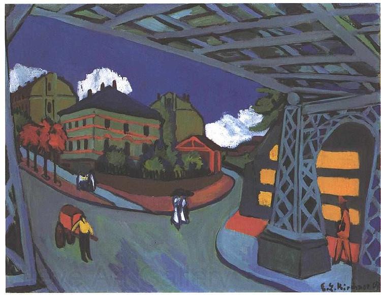 Ernst Ludwig Kirchner Railway underpass in Dresden Norge oil painting art